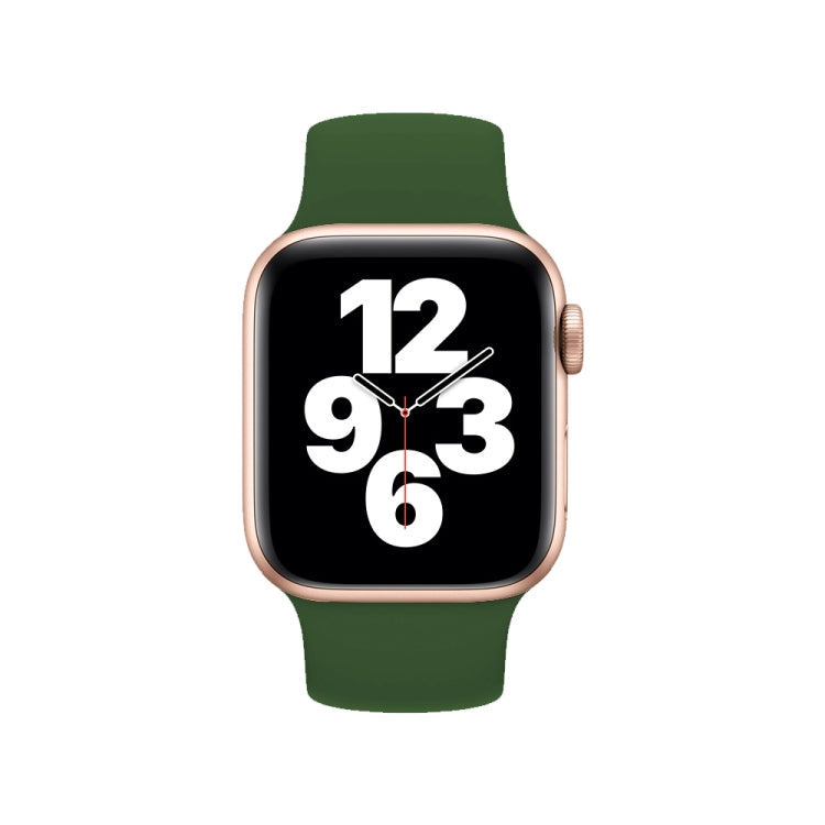 For Apple Watch Ultra 49mm&Watch Ultra 2 49mm / Series 10 46mm / 9&8&7 45mm / SE 3&SE 2&6&SE&5&4 44mm / 3&2&1 42mm Solid Color Elastic Silicone Watch Band, Size:L 156mm